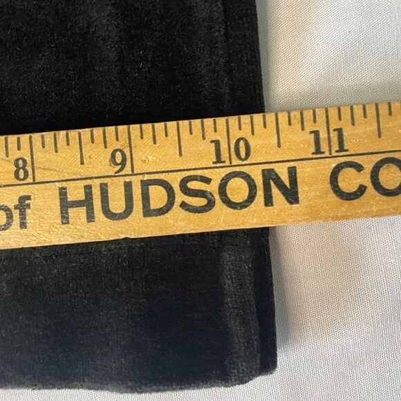 Talbots Sweatpants Black Velour Pull On Pants Wide Leg Adj Waist Womens XL - Picture 8 of 8